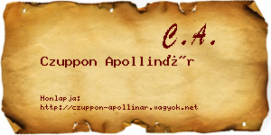 Czuppon Apollinár névjegykártya